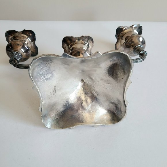 Vintage Coronet Plate 47 EP 47 Lead 3 branches candleholder/candlesticks. - Picture 10 of 11